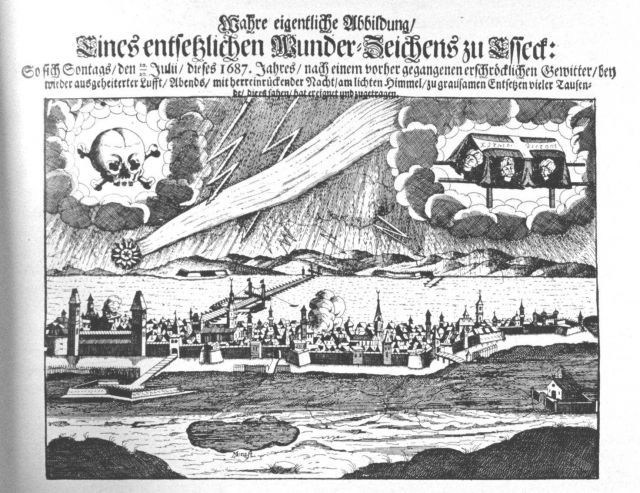 Comets as portenders of death and destruction - from a Medieval manuscript Picture