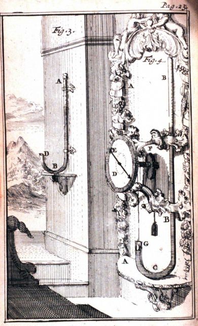 Figure 3 and 4 in: Traittez de barometres, thermometres, et notiometres, ou hygrometres, by Joachim d'Alence, d Picture