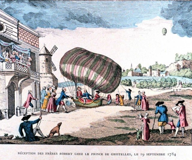 Reception of the Robert brothers by the Prince of Ghistelles on 19 September 1784 in: 