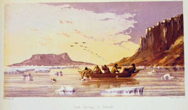 Duck shooting in oomiak Picture