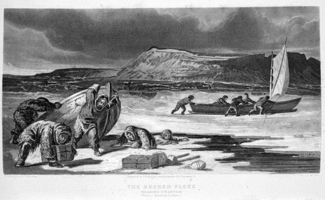 The broken floes nearing Pikantlik Picture