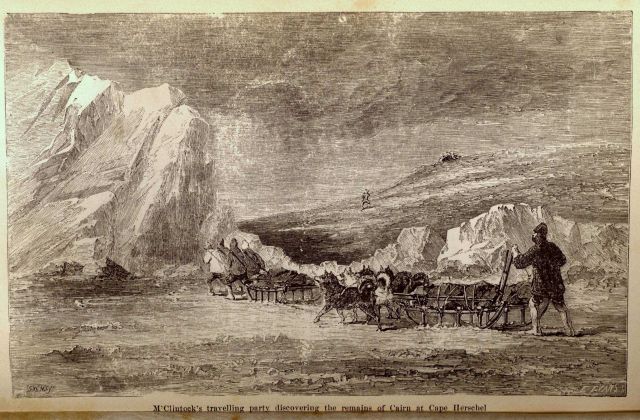 McClintock's traveling party discovering the remains of a cairn at Cape Herschel Picture