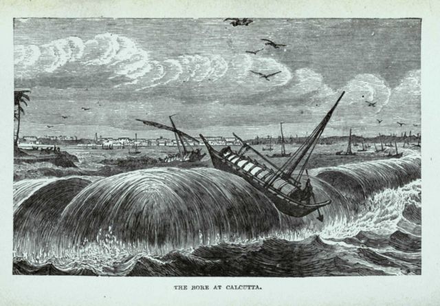 The tidal bore at Calcutta in: 