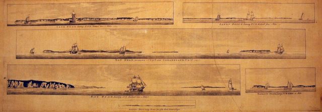 Views of Cape Poge, Gay Head, Sandy Point, and Sankoty Head seen in: 