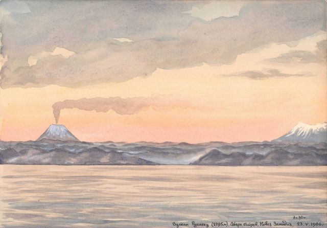 Coastal view of New Zealand volcano Picture