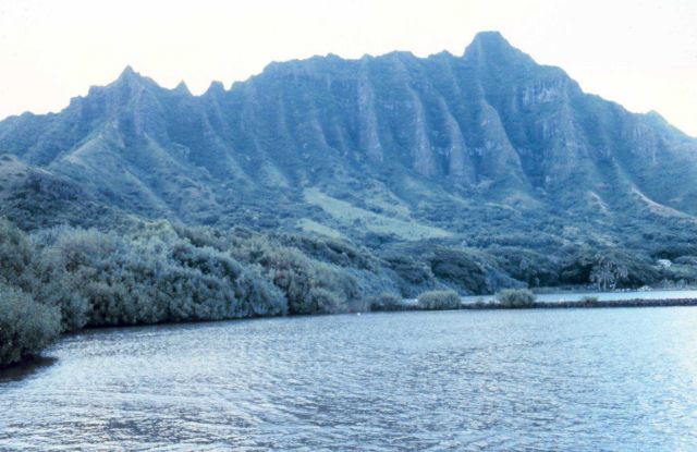 Kaneohe Bay looking to the north. Picture