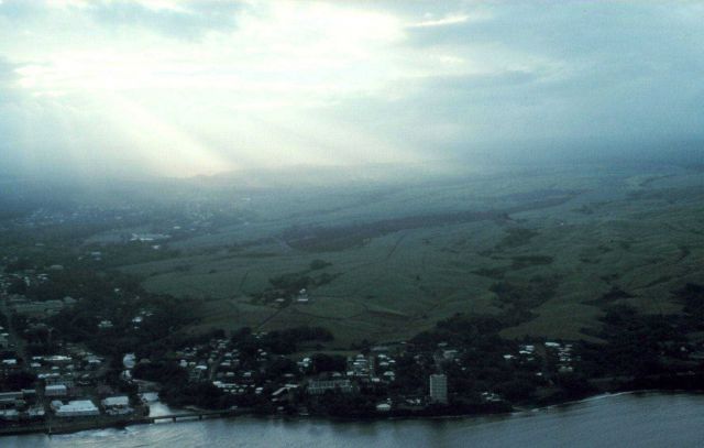 Hilo from the air while flying to Kauai Picture