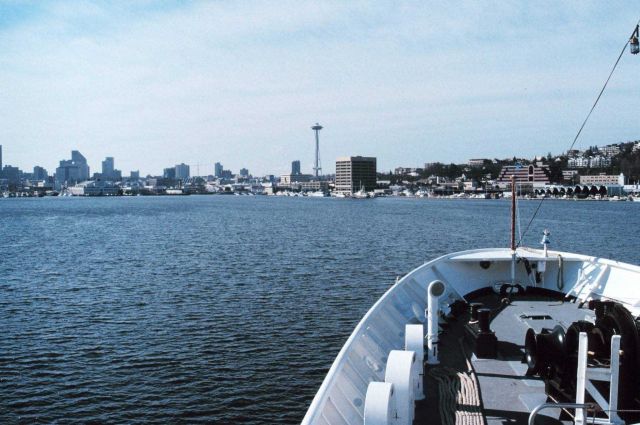The Seattle space needle from the bow of the NOAA Ship RAINIER Picture