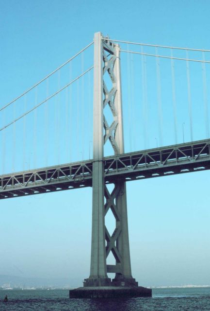 A tower of the San Francisco-Oakland Bay Bridge. Picture