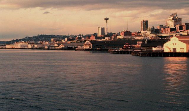 The Seattle skyline from the waterfront. Picture