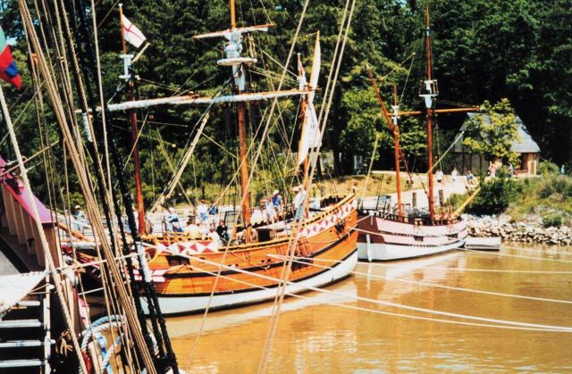 Reproduction of early English vessels at Jamestown, Virginia. Picture
