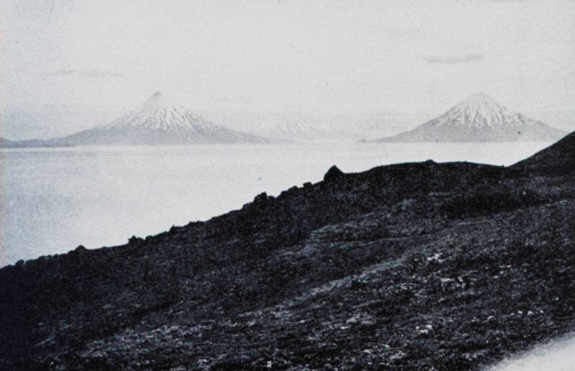 Looking SW from Uliaga in the Four Mountain Islands. Picture