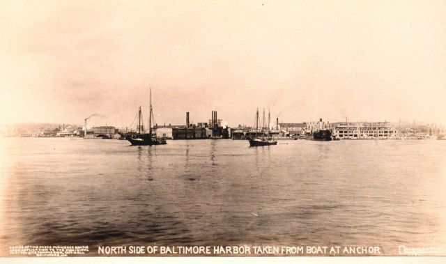 The North side of Baltimore Harbor as seen from a boat at anchor Picture