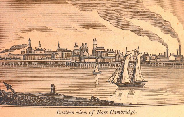 A southeastern view of East Cambridge as seen from the Warren Bridge leading into Charlestown Picture