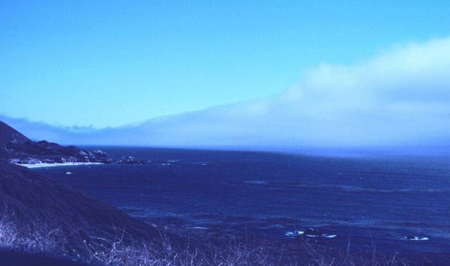 Coastal fog creeping in to the Big Sur coastline Picture