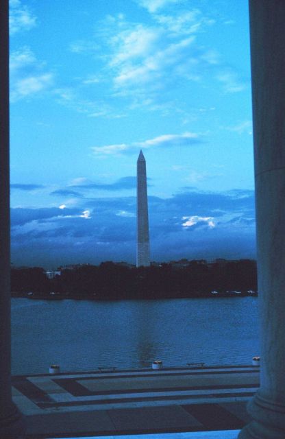 The Washington Monument and the White House as seen from the Jefferson Memorial Picture