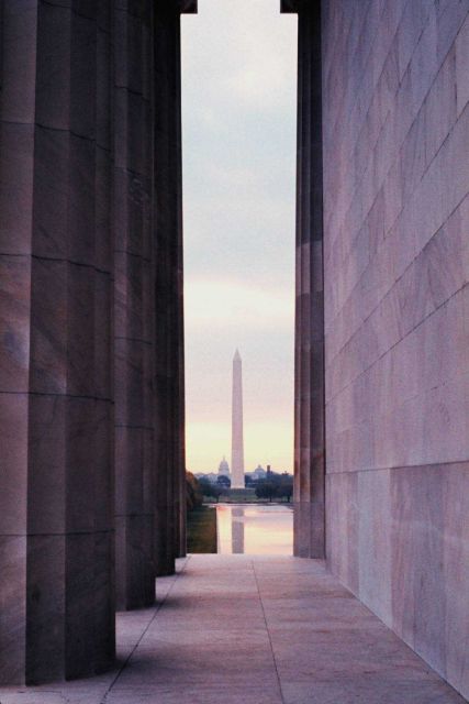 The Washington Monument reflected in the Reflecting Pool as seen from the Lincoln Memorial Picture