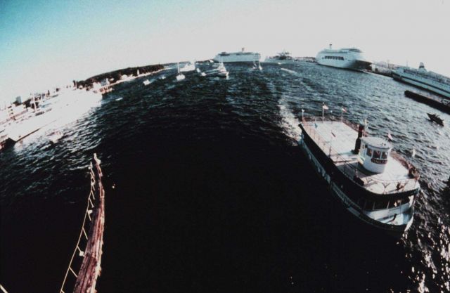 A fisheye view of the cruise ship port at Port Everglades Picture