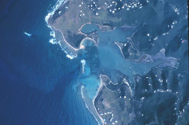 Aerial view of Salt River Bay. Picture