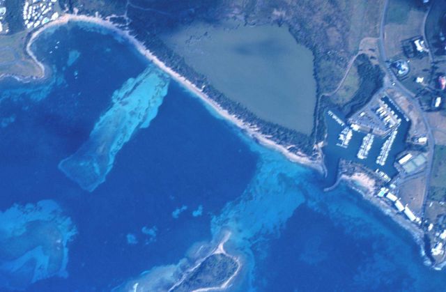 Green Cay and Chenay Bay. Picture