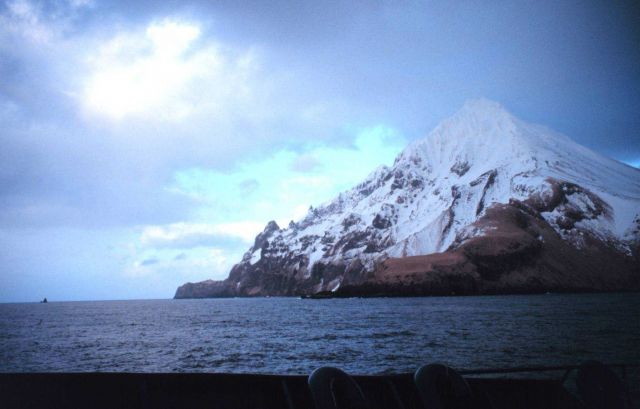 An Aleutian peak and coastline Picture