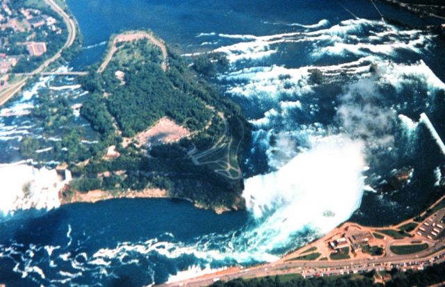 Niagara Falls as seen during Shoals Lidar survey of Niagara River. Picture