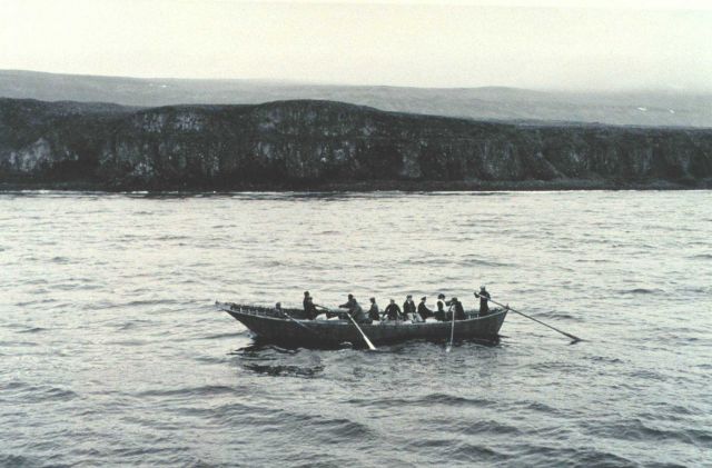 A bidarrah or large skin boat off St Picture