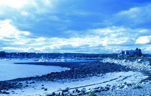 A view of the harbor and beach at Odiorne Point State Park. Picture