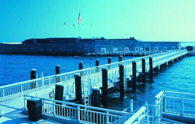 A view of Fort Sumter, where the first shots of the Civil War were fired. Picture