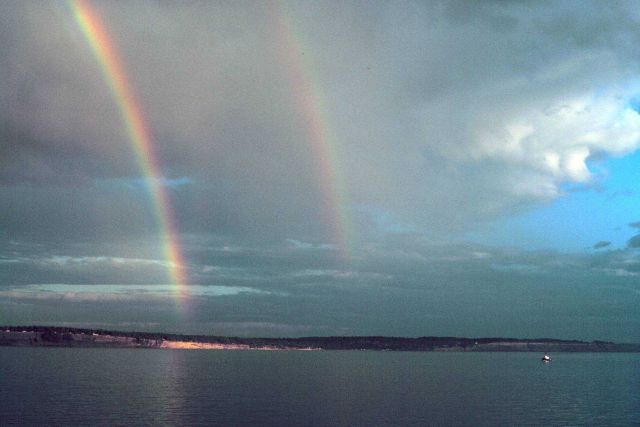 A spectacular double rainbow. Picture