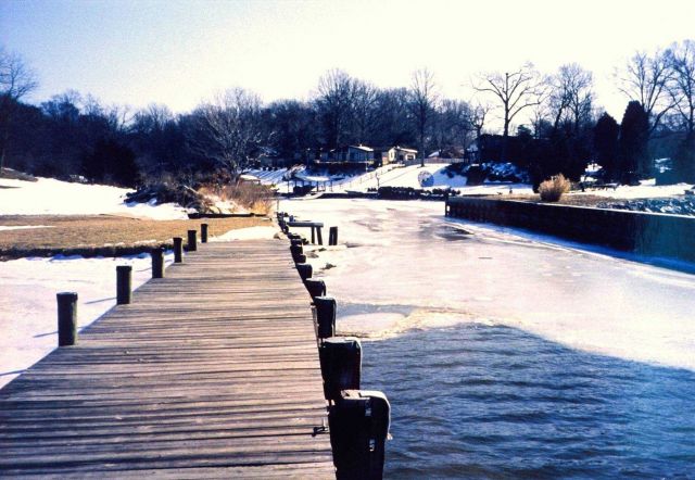 Winter and ice along the Patuxent River. Picture