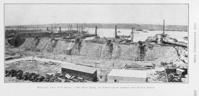 Building new city piers, 1,000 feet long, at Forty-ninth Street and North River Picture