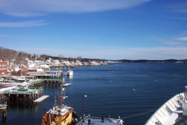 Looking east along the Castine shoreline. Picture