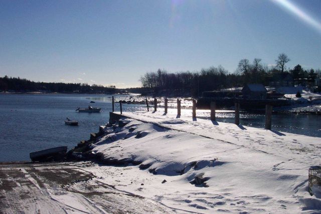 The boat ramp at South Thomaston on a bright January day. Picture