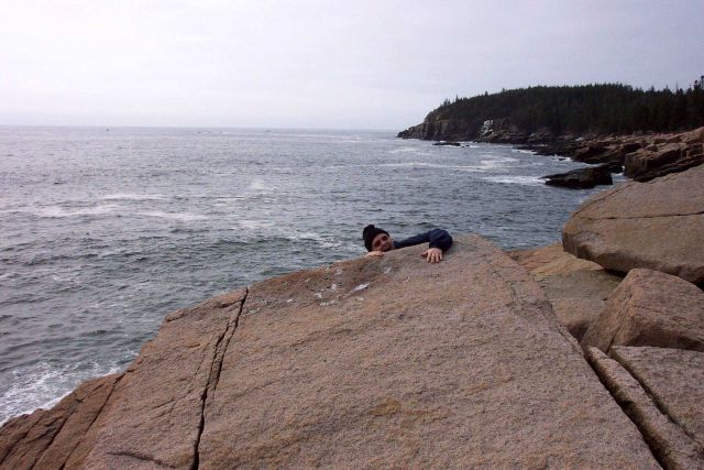 You have to watch your step along the cliffs of Acadia National Park. Picture