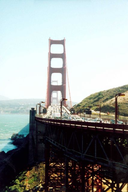The north side of the Golden Gate Bridge looking to the south. Picture