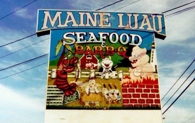 Can't afford Hawaii? Try the Maine Luau Seafood and Bar-B-Q. Picture