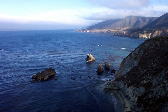 Looking north along the Big Sur coastline early in the morning Picture