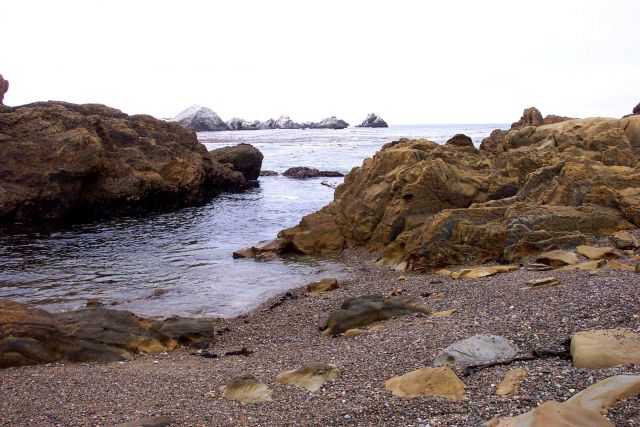 A quiet cove at Point Lobos looking toward Bird Rock. Picture