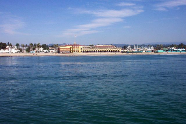 Coconut Grove and the Santa Cruz Boardwalk as seen from the Santa Cruz wharf. Picture
