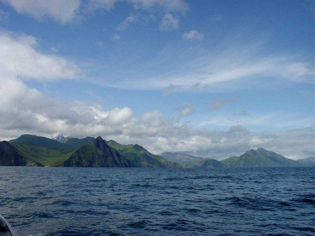 An iron-bound coast - entrance to Kuiutka Bay on the western Alaska Peninsula. Picture
