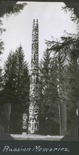 A totem pole at Sitka. Picture
