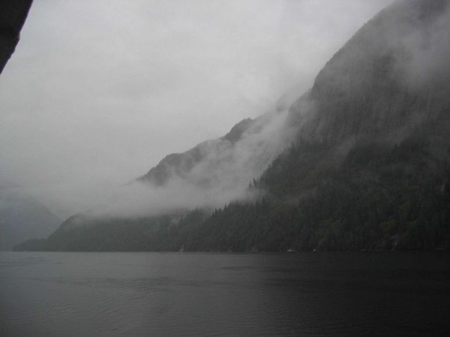 Mountains, mist and sea. Picture