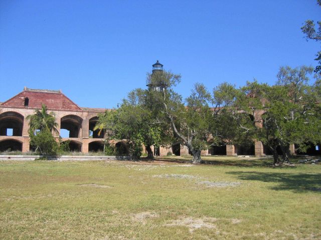 On the Fort Jefferson parade ground. Picture