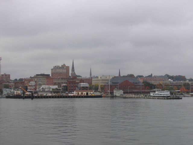The view leaving New London. Picture