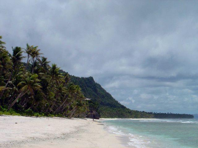 A magnificent white sand beach on Guam. Picture