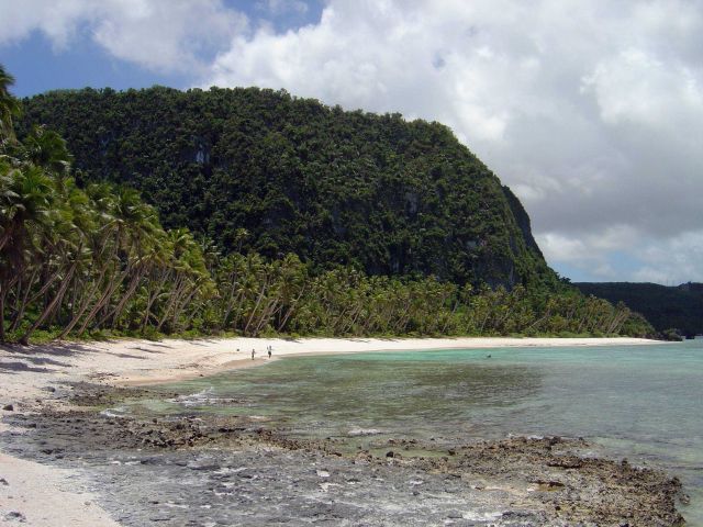 Strangers in paradise on a lonely Guam beach. Picture