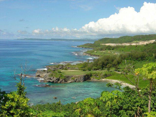 Beautiful coves and turquoise seas adorning the Guam coastline. Picture