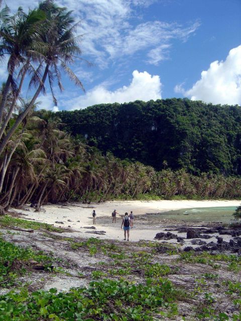 Exploring the hidden recesses of the Guam coastline. Picture