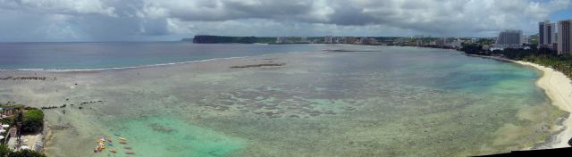 Tumon Bay mosaic, Guam coastline. Picture